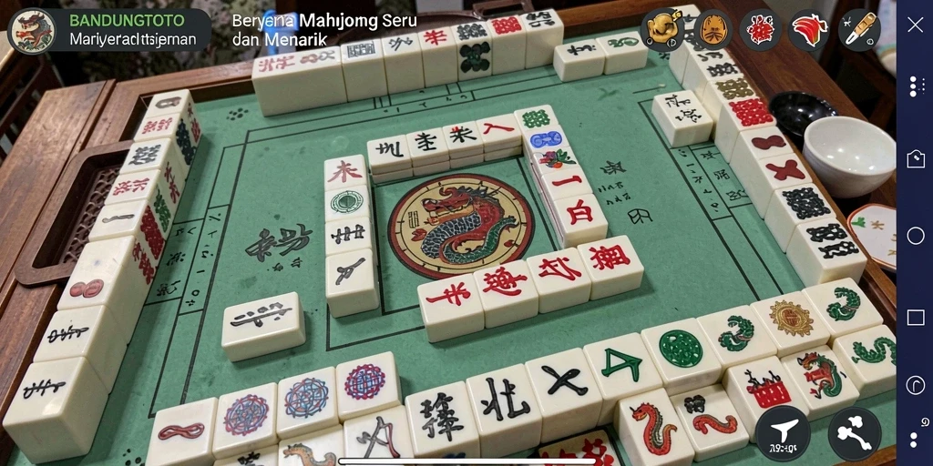 Tampilan gameplay seru dari BANDUNGTOTO dengan ubin Mahjong yang berwarna-warni.