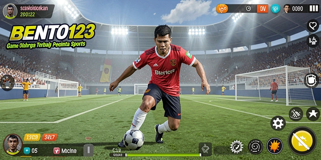 Screenshot gameplay BENTO123 menampilkan aksi olahraga yang menarik.