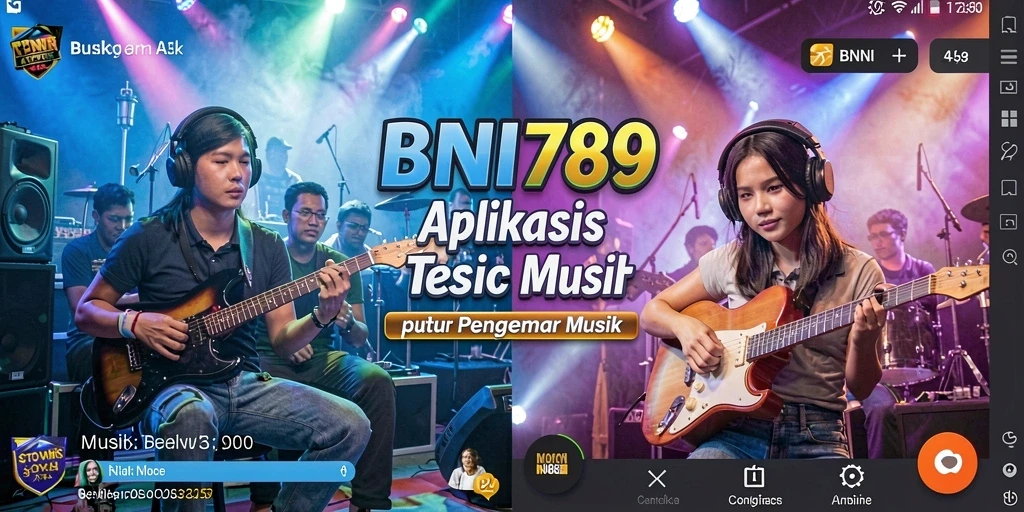 Tampilan permainan BNI789 yang menampilkan berbagai pilihan musik.