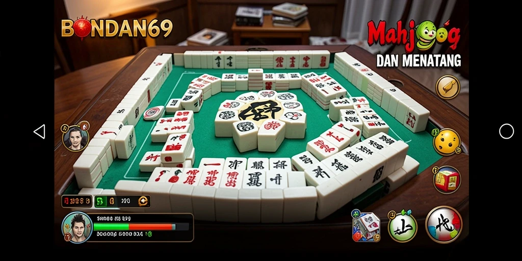 Tampilan gameplay BONDAN69 yang menawan dengan ubin Mahjong.
