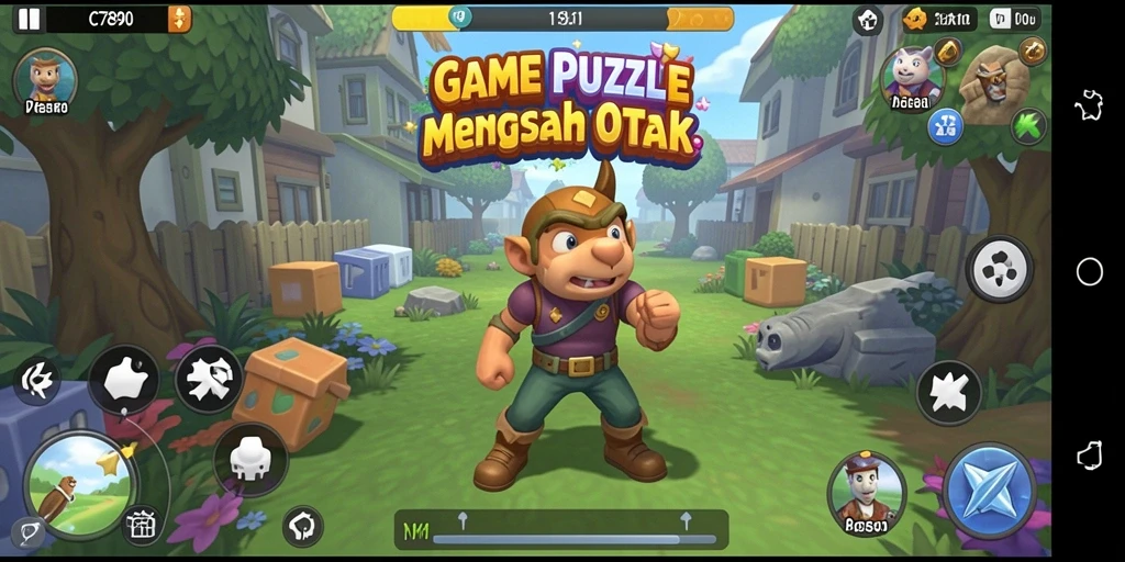 Tampilan gameplay C7890 yang penuh warna dan tantangan puzzle.