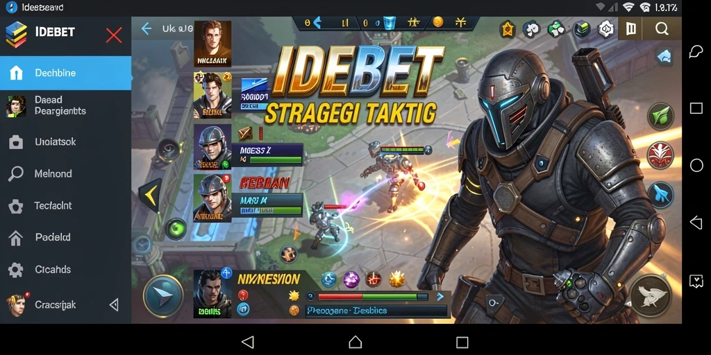 Screenshot utama IDEBET menampilkan aksi strategis yang mendebarkan.