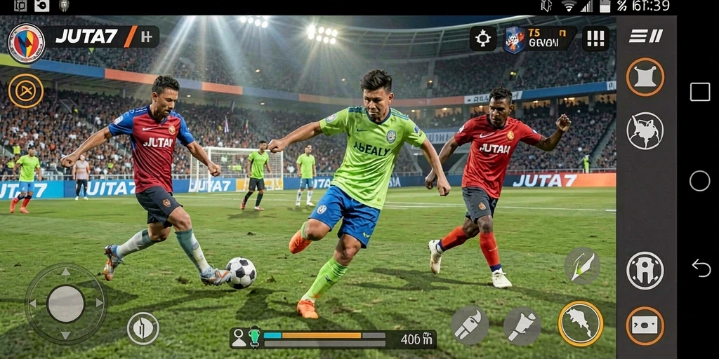 Tampilan gameplay JUTA7 yang seru dan mendebarkan.