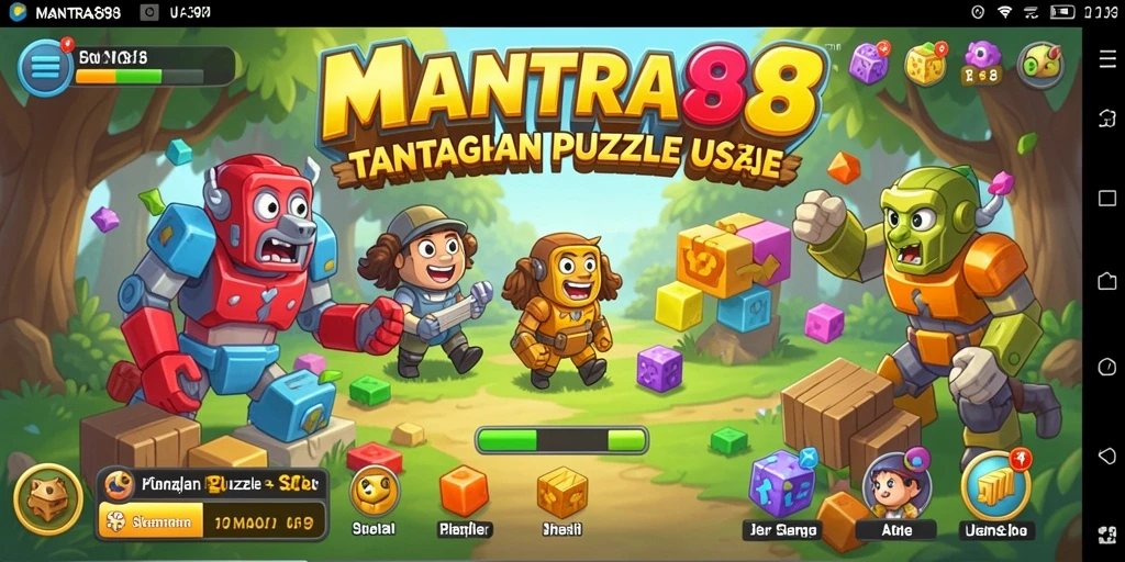 Tampilan gameplay menarik dari game Puzzle MANTRA88.