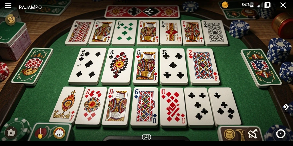 Screenshot gameplay RAJAMPO menunjukkan keseruan bermain Domino.