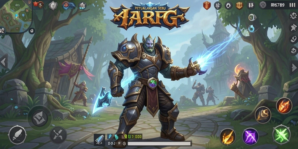 Screenshot gameplay menunjukkan pertempuran epik dalam RP6789.