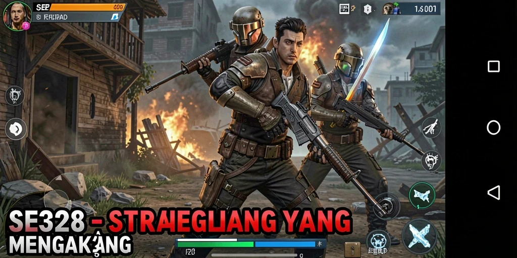 Screenshot gameplay SE328 menunjukkan taktik pertempuran yang mendebarkan.