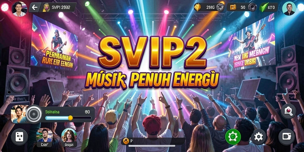 Tampilan gameplay SVIP2 dengan fitur karaoke interaktif.