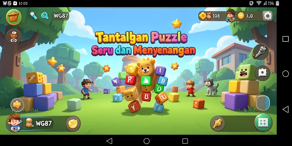 Gameplay seru dalam tantangan Puzzle di WG87.