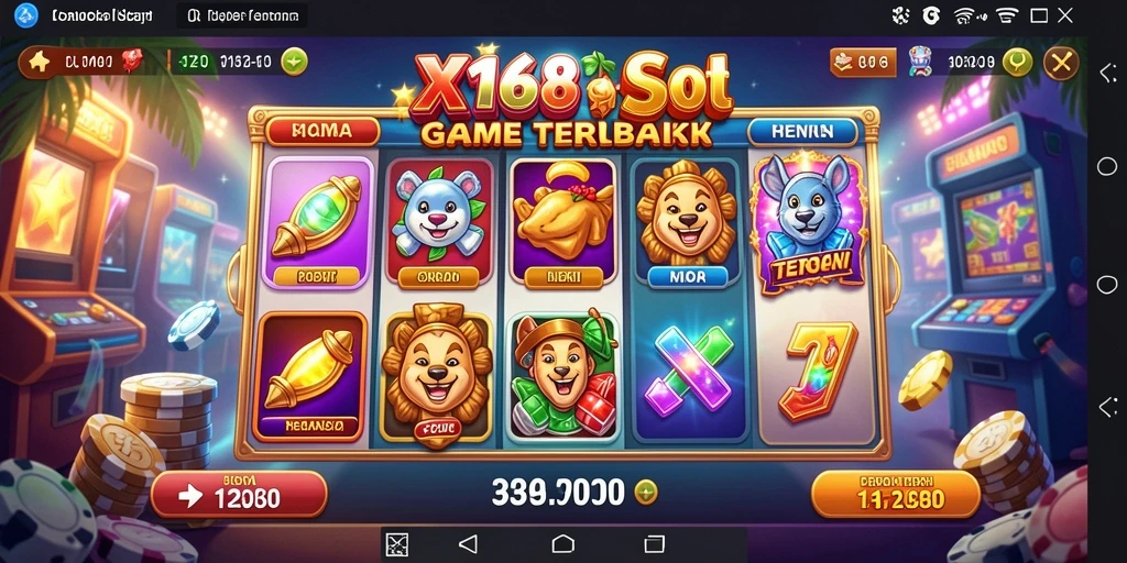 Tampilan gameplay X168 yang menarik dan penuh warna.